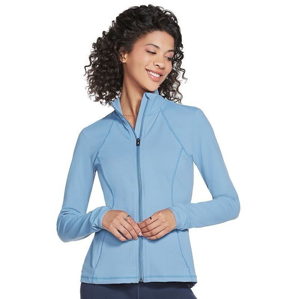 Skechers Go Apparel Go Flex Mesh Jacket in Serenity Blue Size XL (Women's 42-43. - Picture 1 of 3